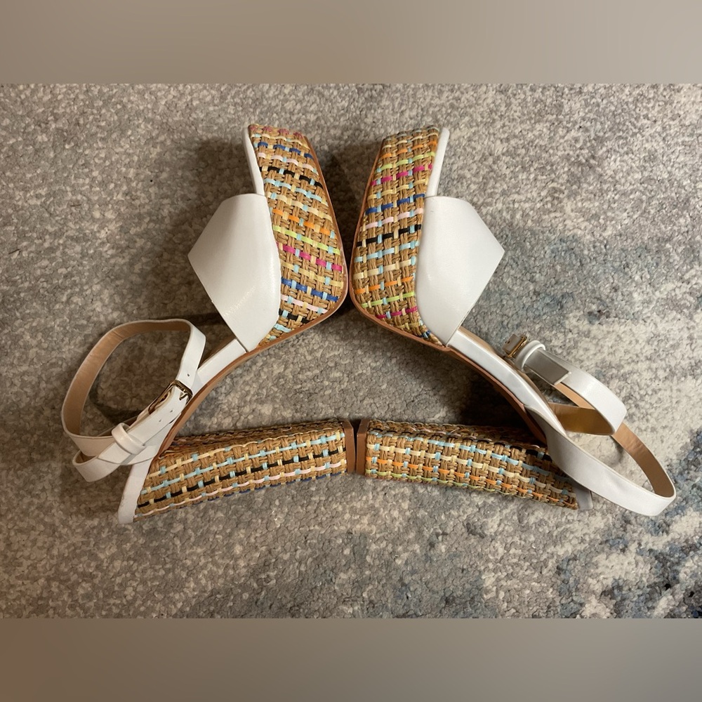 Weslyn Rainbow Raffia Platform Sandals - Size 7 (NWOB) - Picture 9 of 12